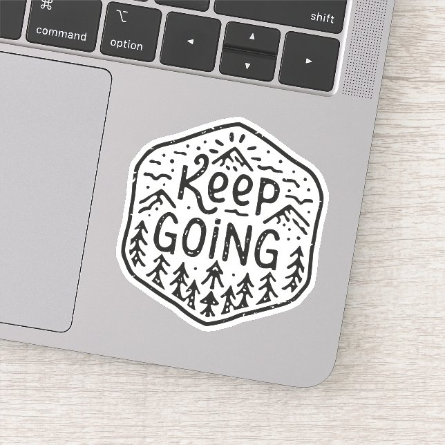 Pegatina Seguir adelante (Detalle)