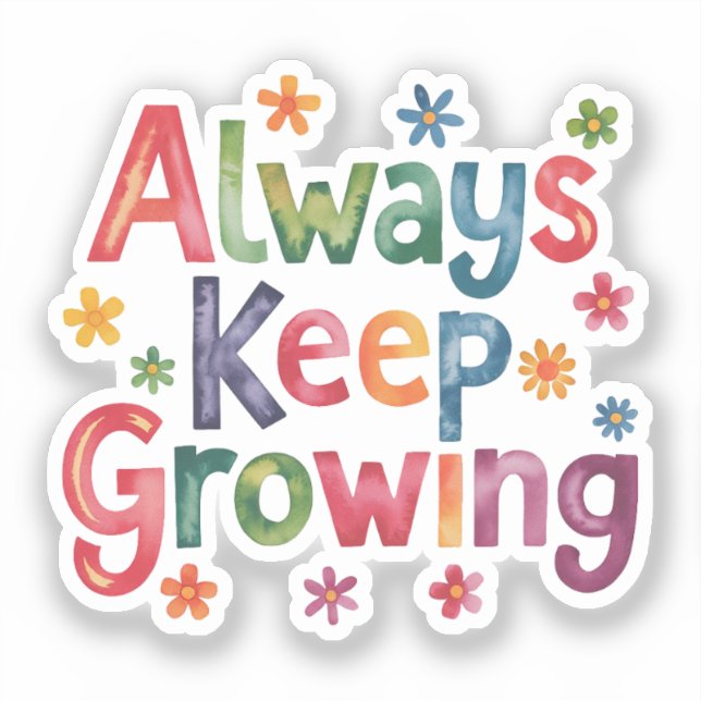 Pegatina Seguir creciendo (Anverso)