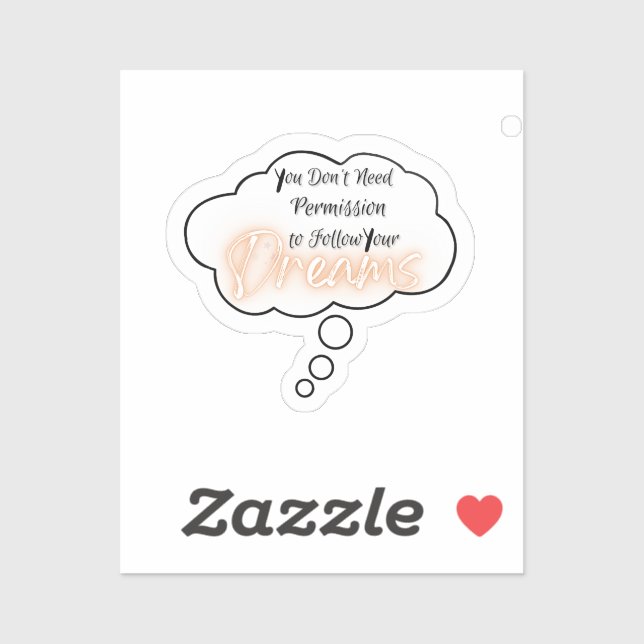 Pegatina Seguir tus sueños (Hoja)