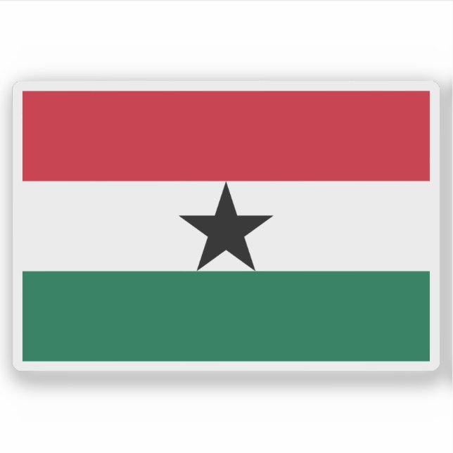 Pegatina Segunda bandera de Ghana (1964-1966) (Anverso)