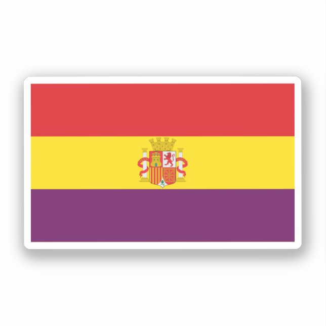 Pegatina Segunda bandera de la República Española (Anverso)