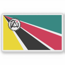 Pegatina Segunda bandera de Mozambique (1975-1983)