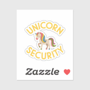 Pegatina Seguridad de Unicornio: Mantener la seguridad mági