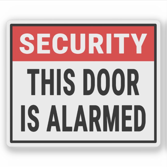 Pegatina Seguridad Esta Puerta Está Alarmada (Anverso)