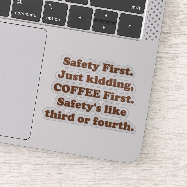 Pegatina Seguridad primero (Detalle)