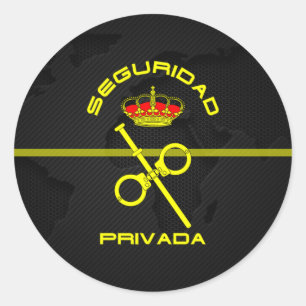 Pegatina Seguridad Privada España Color