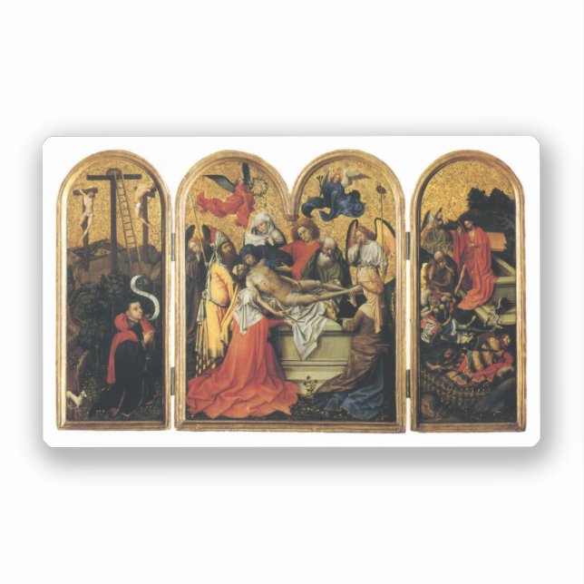 Pegatina Seilern Triptych (por Robert Campin) (Anverso)