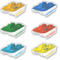 Seis colores de barca de pedales personalizados