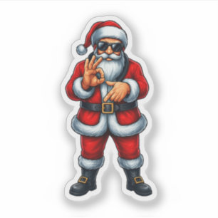 Pegatina Seis Siete 6 7 Meme Santa Navidad