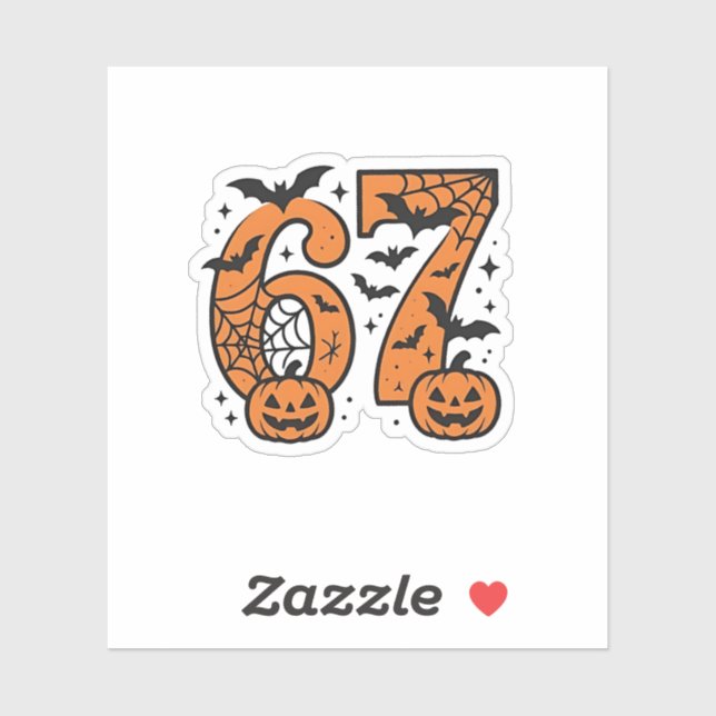 Pegatina Seis Siete Memes Halloween 67 Mason Spooky (Hoja)