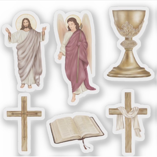 PEGATINA SEIS TEMAS CRISTIANOS (Anverso)