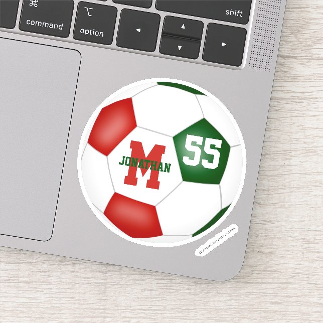 Pegatina Selección de colores verde rojo chica (Detalle)