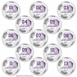 Pegatina Selección de fútbol gris morado de 13 chicas