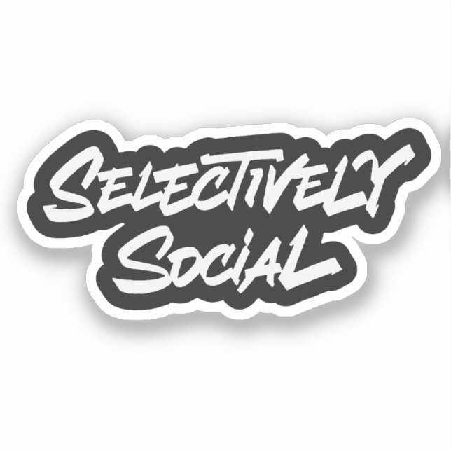 Pegatina Selectivamente social (Anverso)
