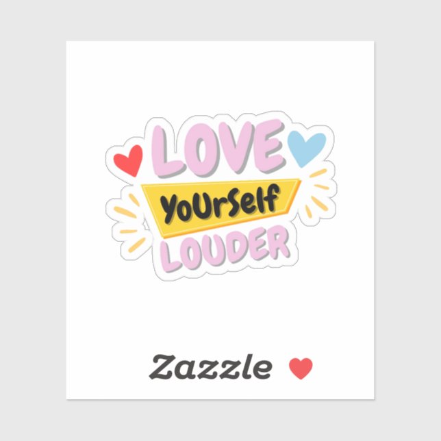 Pegatina Self Love Quote Sticker  (Hoja)