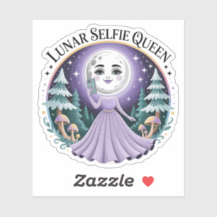 Pegatina Selfie lunar Queen Magical Moon Forest