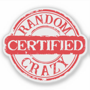 Pegatina Sello certificado texto personalizado aleatorio lo
