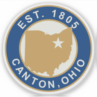 Pegatina Sello de Canton, Ohio, EE. UU.