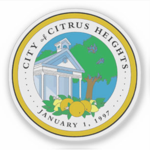 Pegatina Sello de Citrus Heights, California, EE. UU.