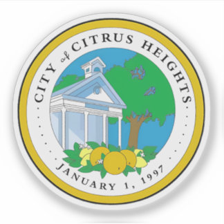 Pegatina Sello de Citrus Heights, California, EE. UU.