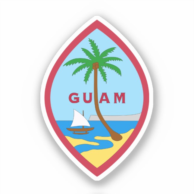 Pegatina Sello de Guam (Anverso)