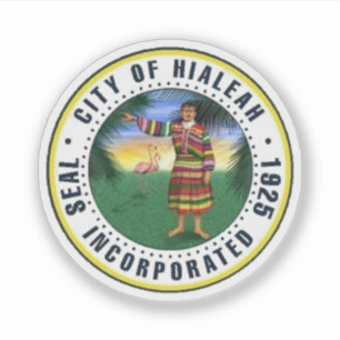 Pegatina Sello de Hialeah, Florida