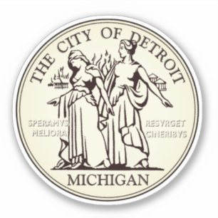 Pegatina Sello de la ciudad de Detroit