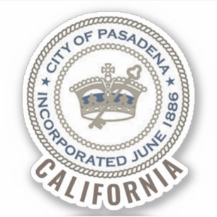 Pegatina Sello de la ciudad de Pasadena, California