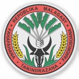 Pegatina Sello de la República Malgache (1958-1975), Madaga