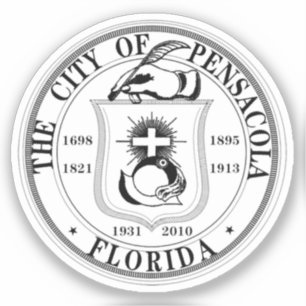 Pegatina Sello de Pensacola, Florida