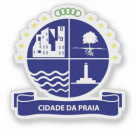 Pegatina Sello de Praia, Cabo Verde (Cabo Verde)