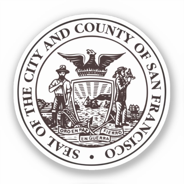 Pegatina Sello de San Francisco, CA (Anverso)