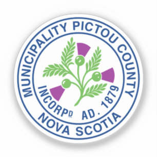 Pegatina Sello del condado de Pictou - Nueva Escocia