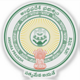 Pegatina Sello del estado de Andhra Pradesh, India