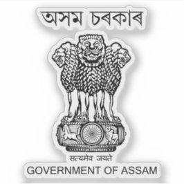 Pegatina Sello del estado de Assam, India