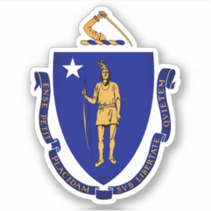 Pegatina Sello estatal de Massachusetts