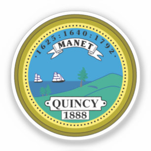 Pegatina Sello municipal de Quincy, Massachusetts