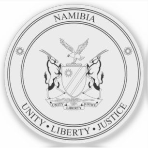 Pegatina Sello nacional de la República de Namibia