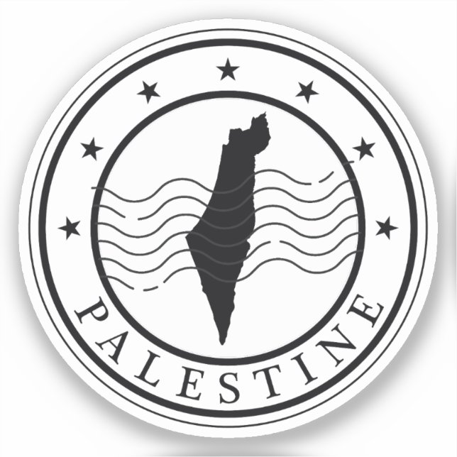 Pegatina Sello palestino moderno (Anverso)