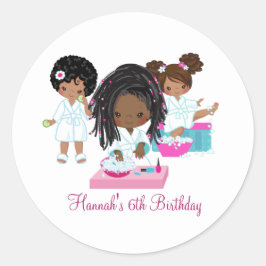 Pegatina Sello para sobres Fiesta de Spa afroameri