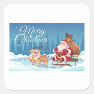 PEGATINA sello para sobres : NAVIDADES SANTA & REI