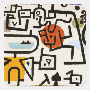 PEGATINA sello para sobres : PAUL KLEE : PUERTO RI