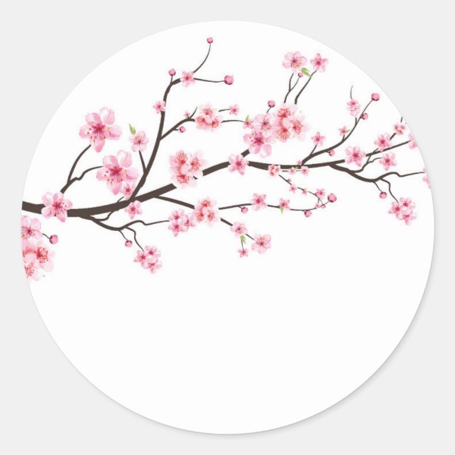 PEGATINA sello para sobres : SAKURA BLOSSOMS (Anverso)