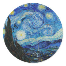 PEGATINA sello para sobres : VINCENT VAN GOGH
