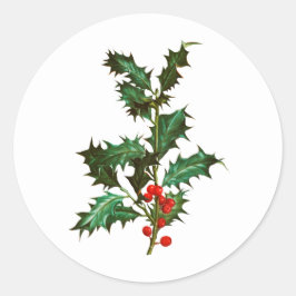 PEGATINA sello para sobres : VINTAGE CHRISTMAS HOL