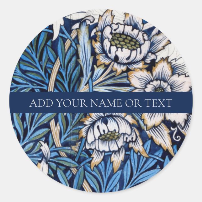 PEGATINA sello para sobres : WILLIAM MORRIS (Anverso)