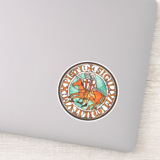 Pegatina Sello templario (Detalle)