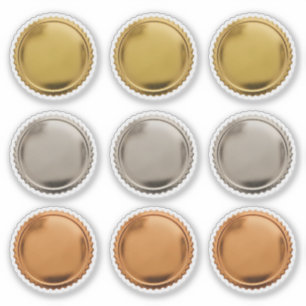Pegatina Sellos de Oro 3D Foil Notario Embosser Starburst x
