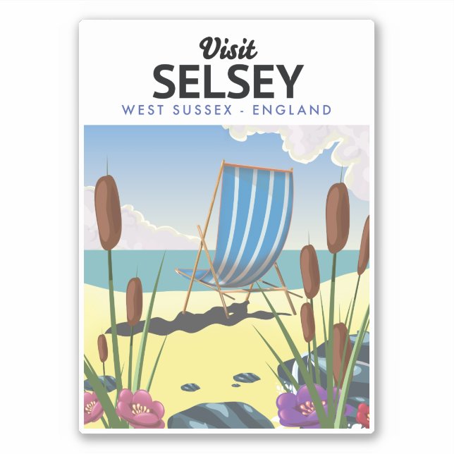 Pegatina Selsey West Sussex England (Anverso)