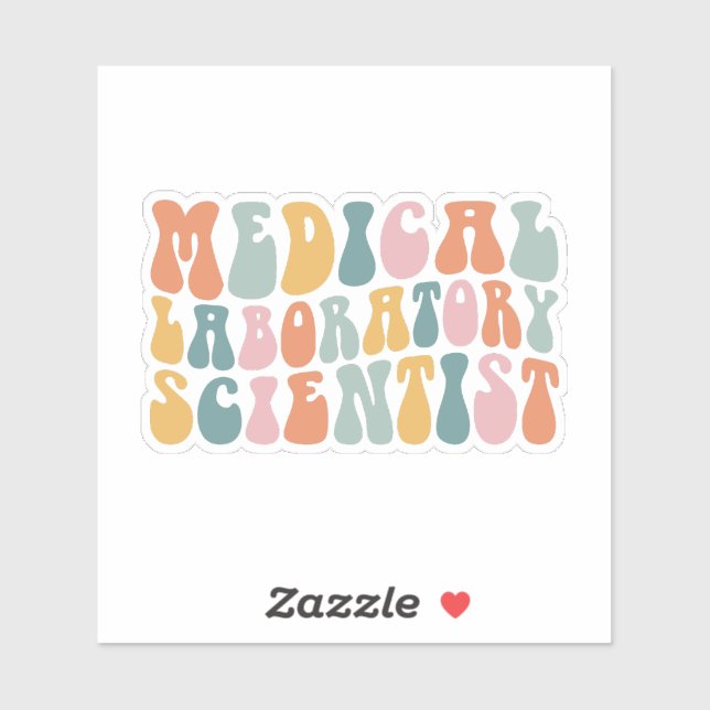 Pegatina Semana del Científico Médico de Laboratorio (Hoja)